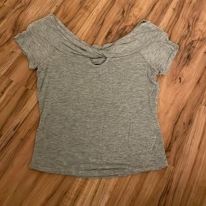Gray crop top size: small